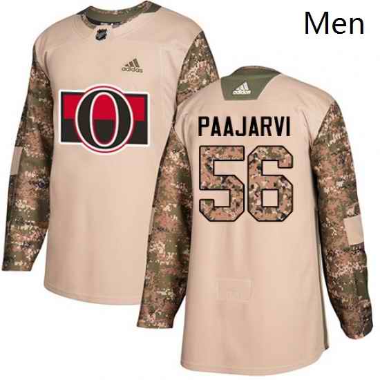 Mens Adidas Ottawa Senators 56 Magnus Paajarvi Authentic Camo Veterans Day Practice NHL Jersey